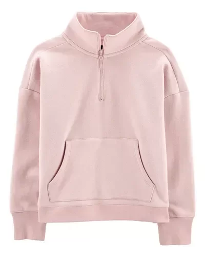Producto - Buzo Frisado OSHK Rosa Liso Cierre (modelo corto)