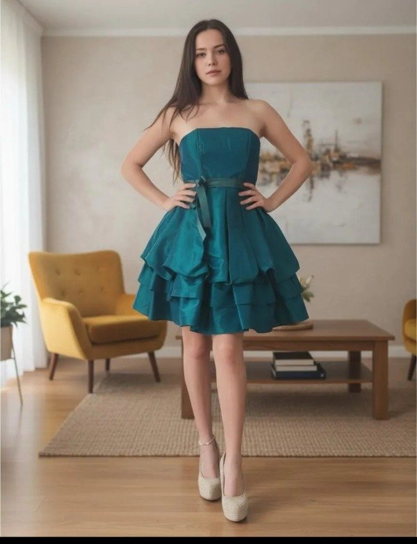 Producto - Vestido corto  importados  verde - 4