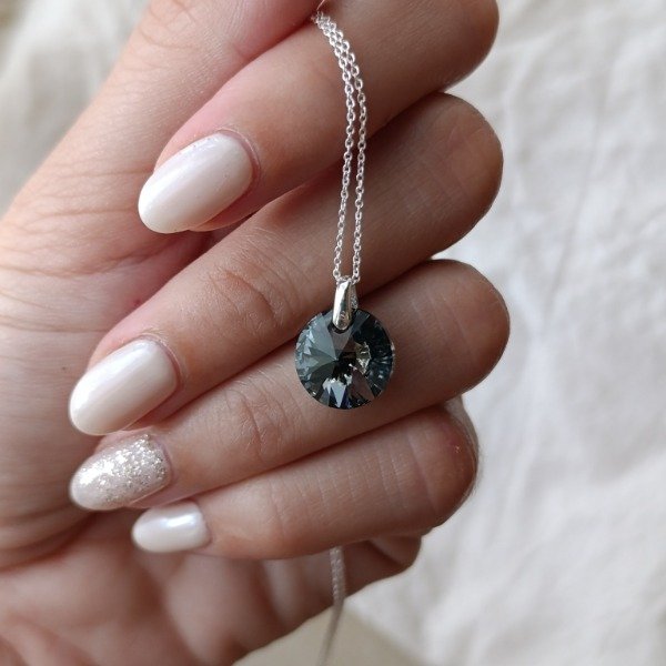 Producto - CADENA Y DIJE REDONDO NEGRO - 1