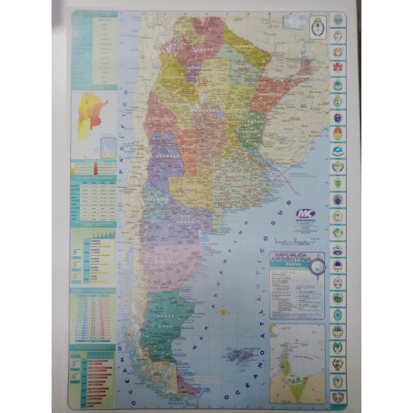 Producto - MAPA ARGENTINA POLÍTICO N6