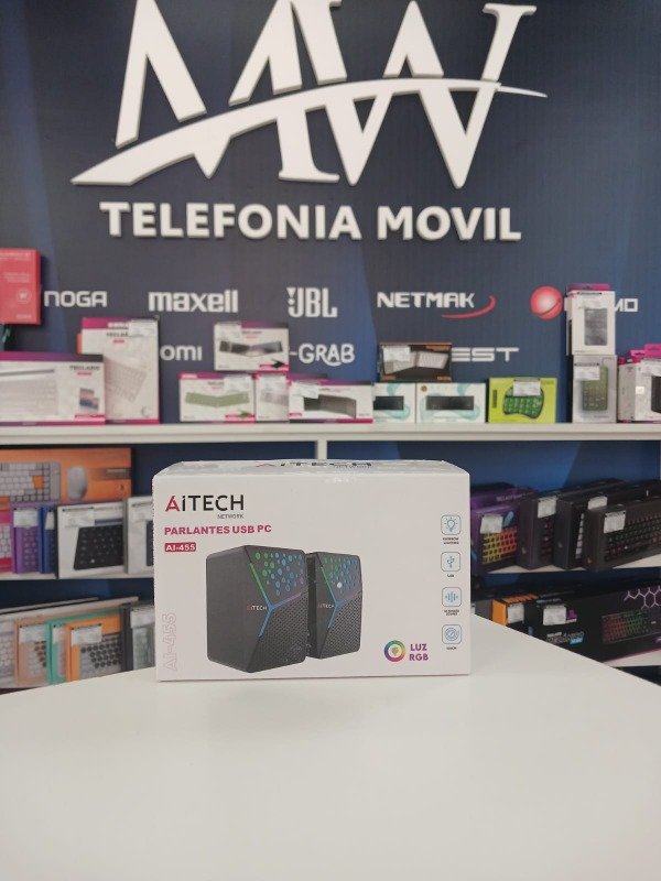 Producto - Parlante PC AI-455 con Luz RGB 3x2W Aitech AIPS050554N