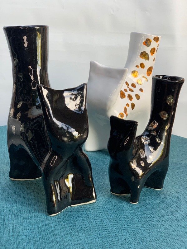 Producto - SET DE FLOREROS GATITOS NEGROS