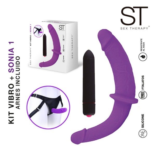 Producto - Strap on con arnes Sonia 1 + kit vibro