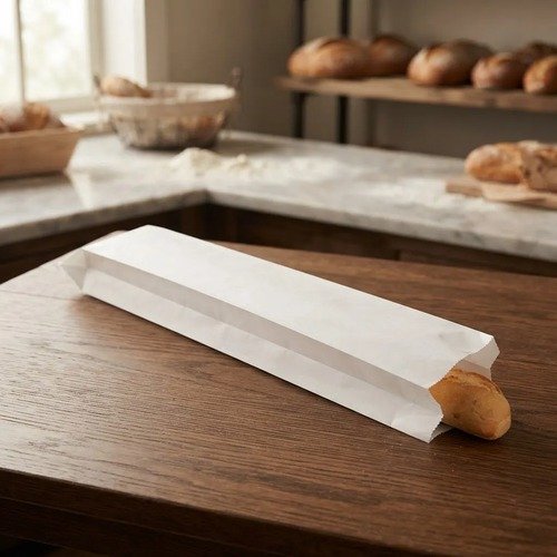 Producto - BOLSA DE PAPEL SULFITO PARA PANADERÍA BAGUETTE 8x58 Cm X100 - 0