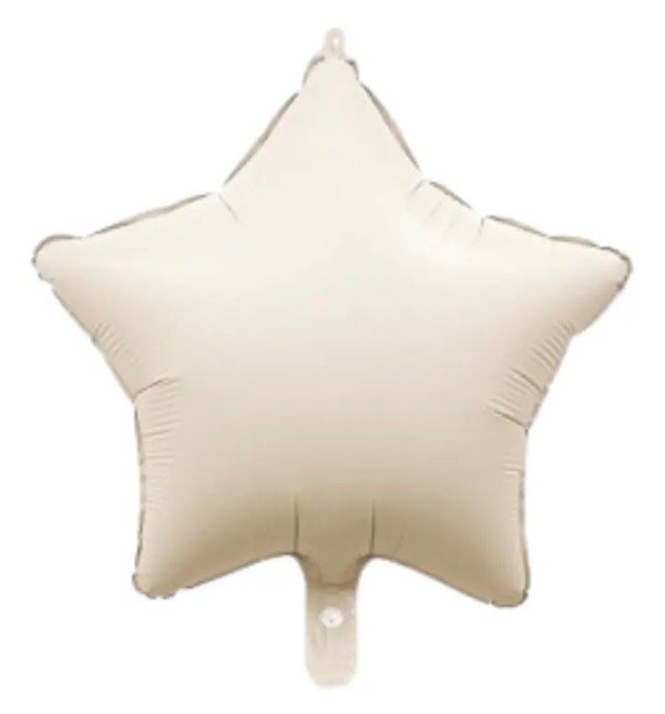 Producto - Globo metalizado estrella crema 45cm