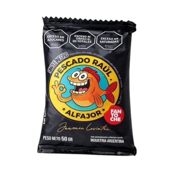 Producto - Alfajor Pescado Raul Negro 50g