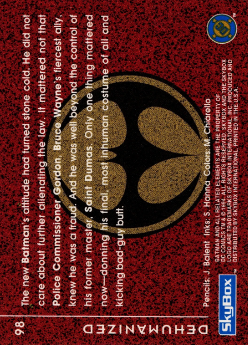 Producto - 1994 SkyBox Batman: Saga of the Dark Knight #98 - Knightquest, Dehumanized - 1