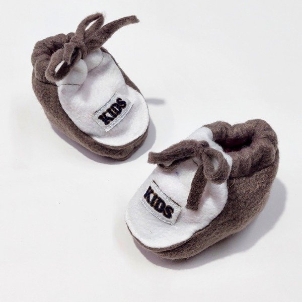 Producto - Escarpín Polar Marron Oscuro KIDS