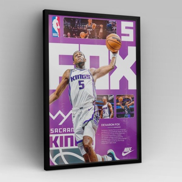 Producto - Cuadro De'Aaron Fox Sacramento Kings NBA