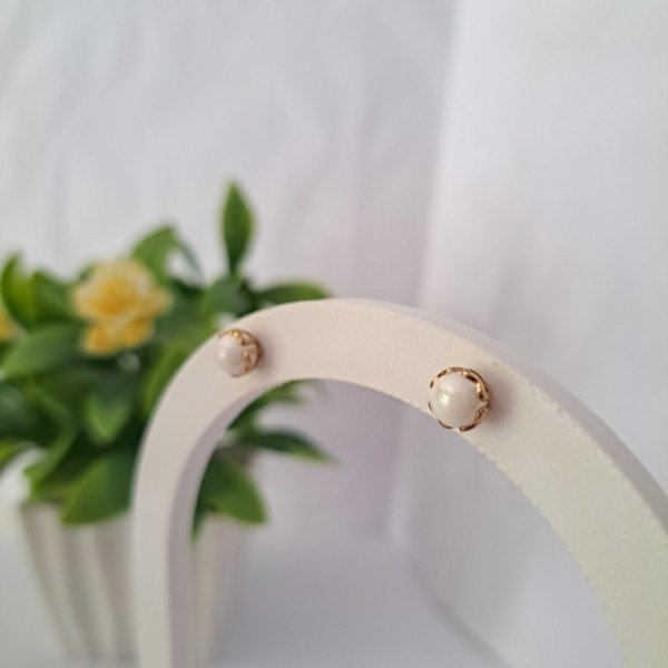 Producto - Aros Pasante Perla Engarzada