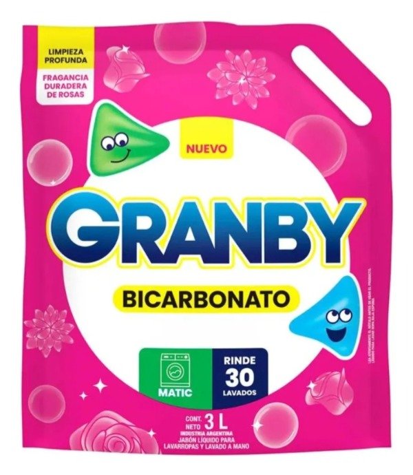 Producto - Jabón Liquido Granby Rosas 3 litros