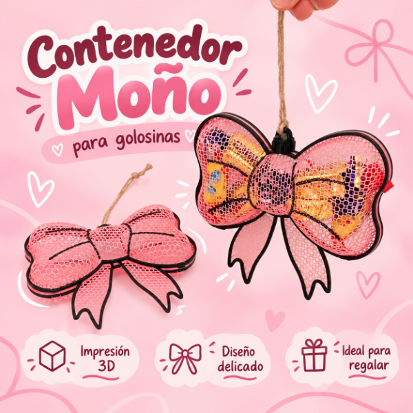 Producto - Contenedor de Golosinas Moño 3D
