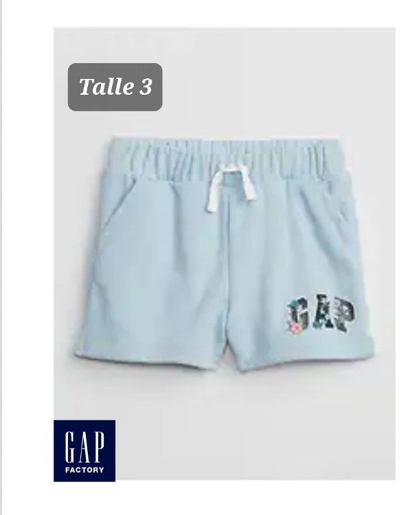 Short algodon gap talle 3 celeste