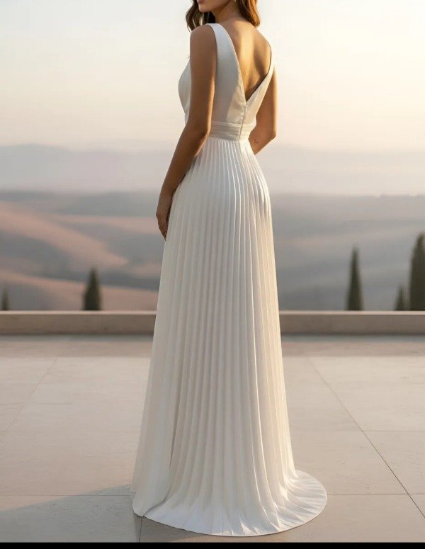 Producto - Vestido Largo Novia Plisado - 4