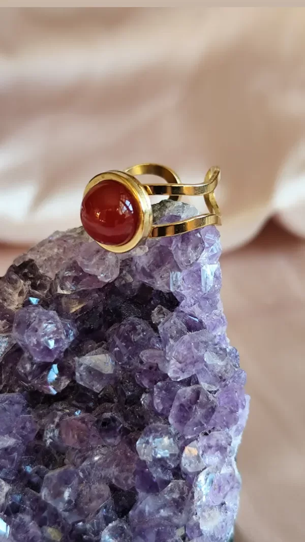 Producto - Anillo Órbila Ágata Cornalina