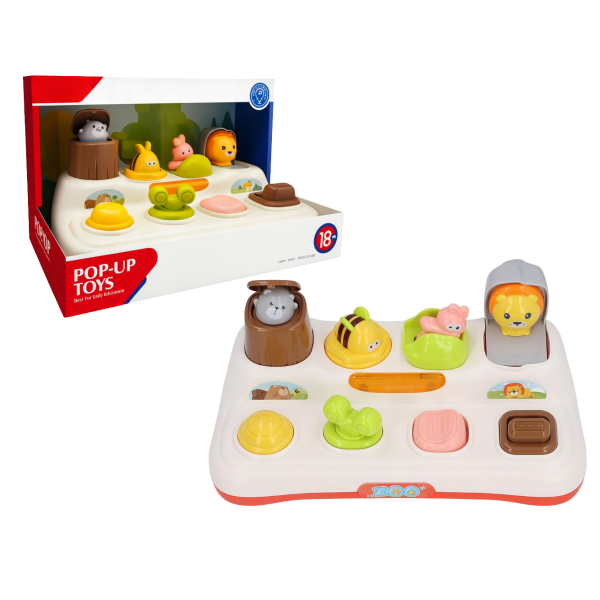 Producto - NT-136 JUEGO DIDACTICO POP UP ANIMALES CON LUZ Y SONIDO