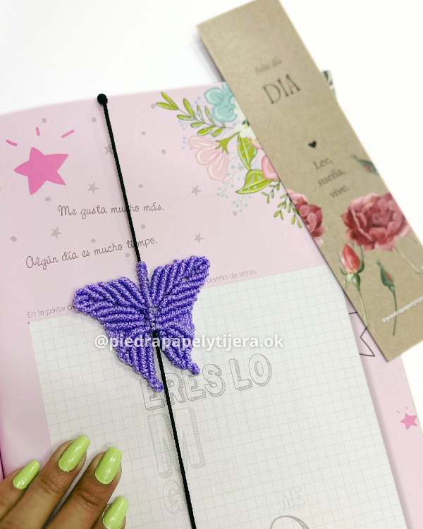 Producto - Señalador marca páginas mariposa violeta