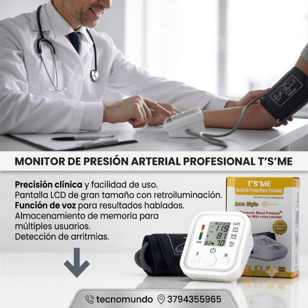 Producto - Tensiómetro Medidor Digital De Brazo Automático Recargable