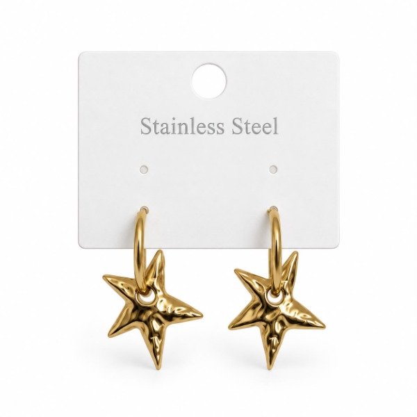 Producto - Aros Golden Stars (Acero)
