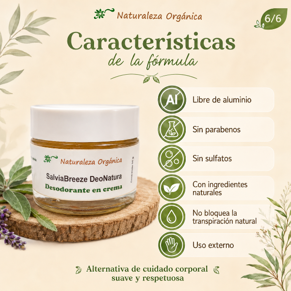 Producto - Desodorante en crema SalviaBreeze DeoNatura - 5