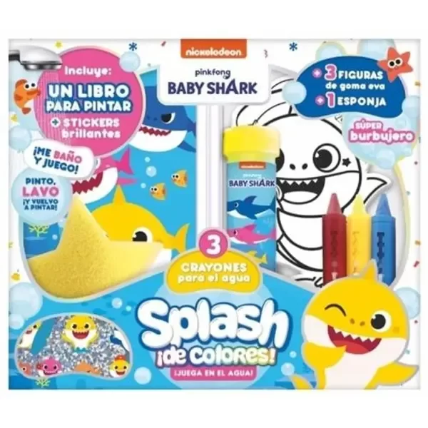 Producto - BABY SHARK - CAJA SPLASH DE COLORES - JUEGA EN EL AGUA