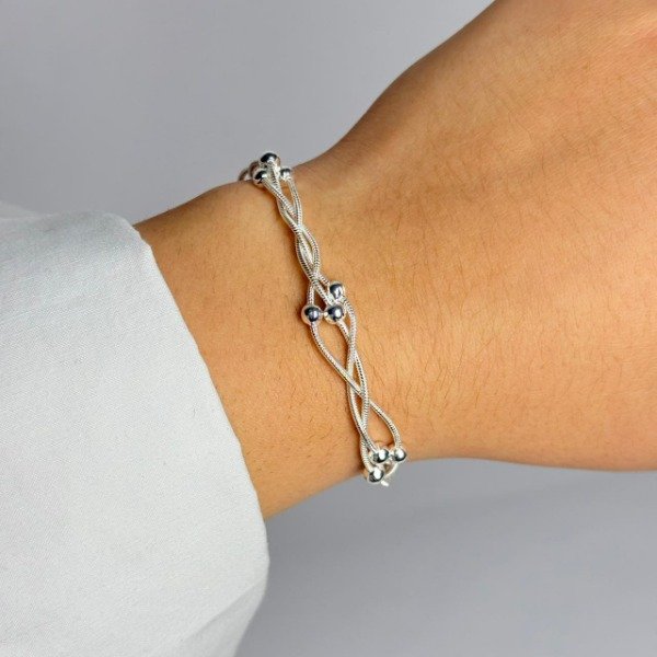 Producto - PULSERA TRENZADA CON BOLITAS