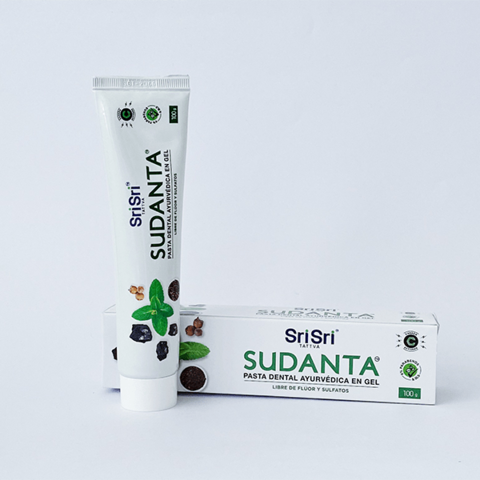 Producto - Sri Sri - Dentifrico Ayurvédico blanqueador 50gr sin fluor ni sulfatos
