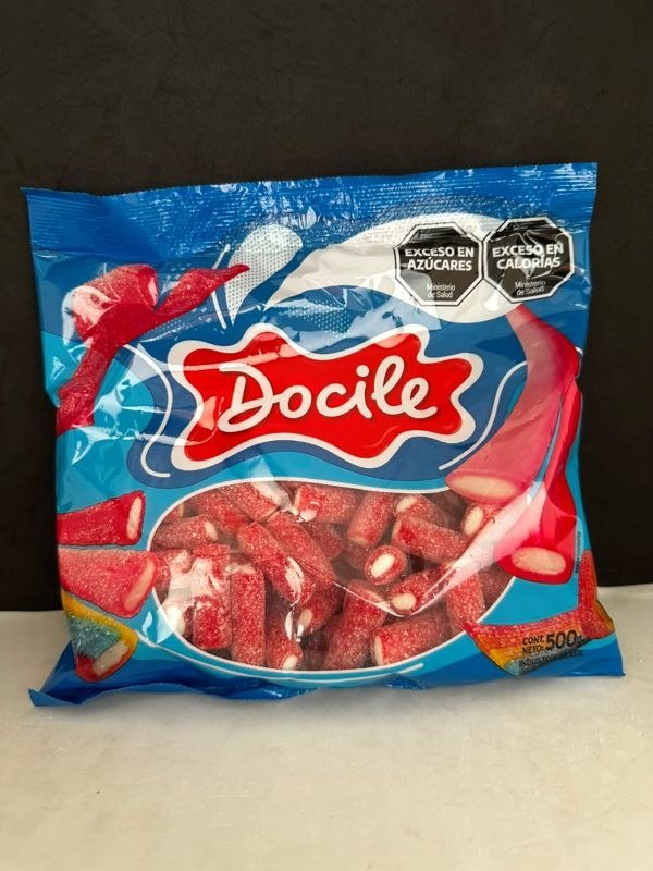 Producto - Docile Tubitos Ácidos Frutilla