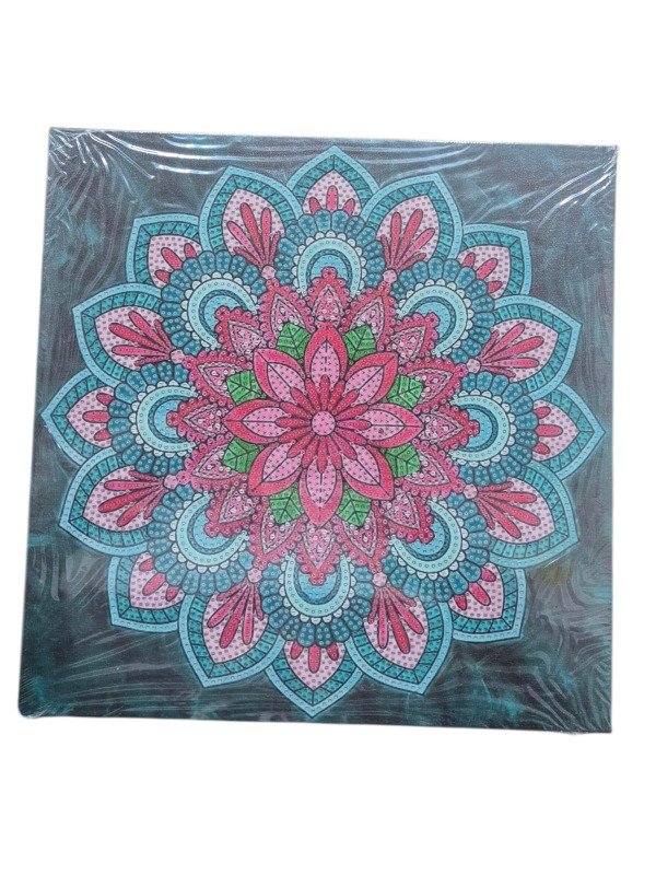 Producto - Kit De Pintura Con Diamantes Diamond Painting Bastidor 30X30cm Mandala - Rosa