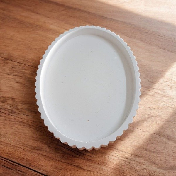 Producto - Bandeja Ovalada Con onda Yeso