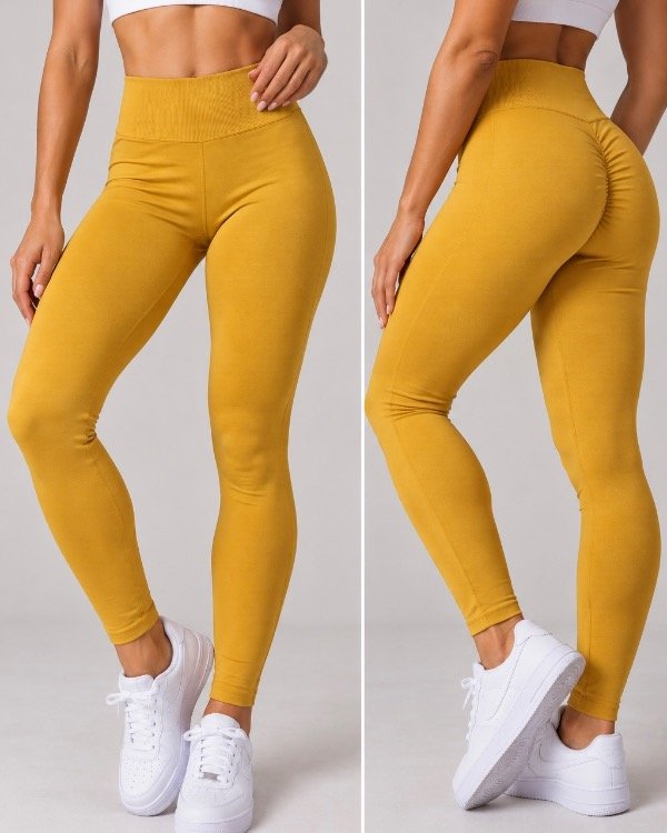 Producto - Calza Seamless Importada Mostaza - 0