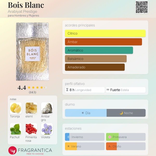 Producto - ARABIYAT PRESTIGE - BOIS BLANC - 1