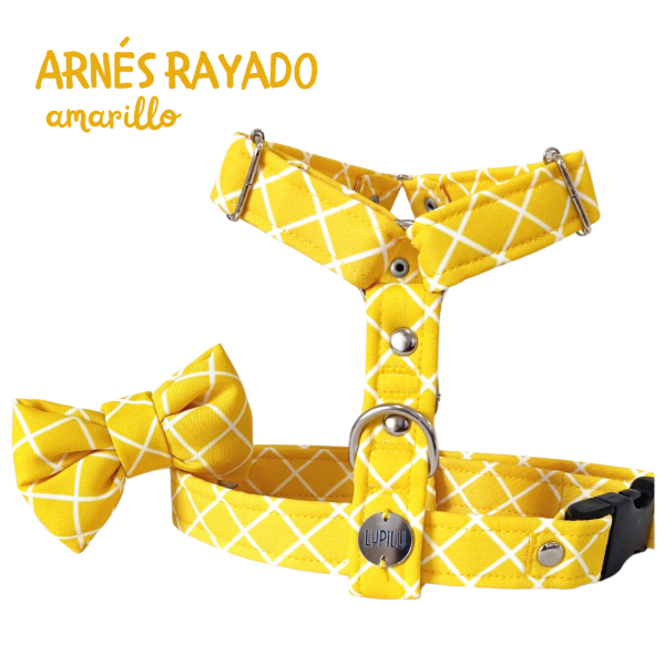 Producto - Arnés RAYADO AMARILLO