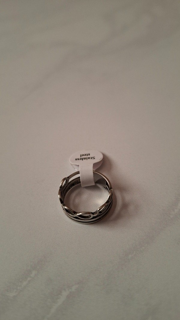 Producto - Anillo de acero quirurgico doble infinito
