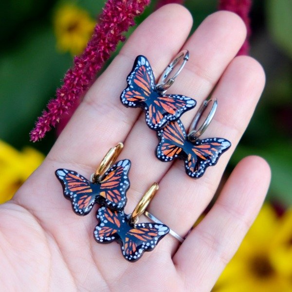 Producto - Argollita - Mariposa naranja