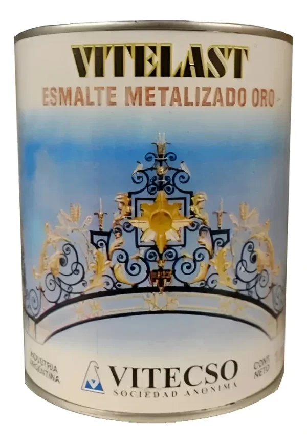 Producto - Pintura Esmalte Metalizado Color Oro Vitecso 1 lt