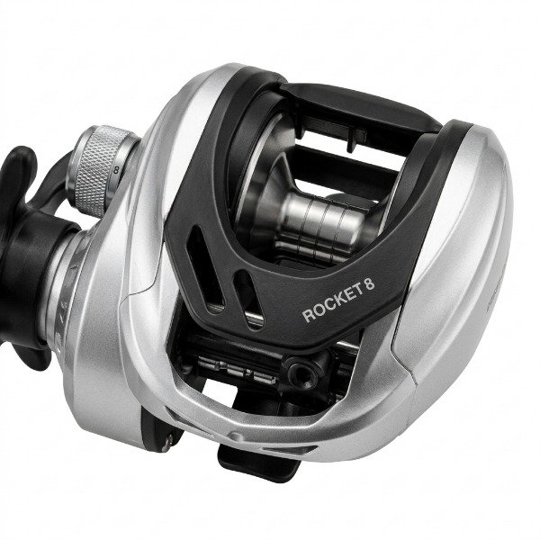 Producto - Reel Bait Top Fishing Rocket8 Silver 8 Rules Freno 5kg giro: 6.5:1 AMBAS MANIJAS - 5