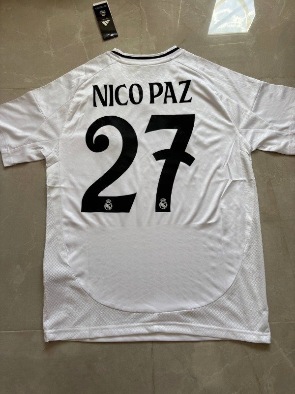 Producto - Real Madrid local 24/25 Version hincha 27 Nico Paz