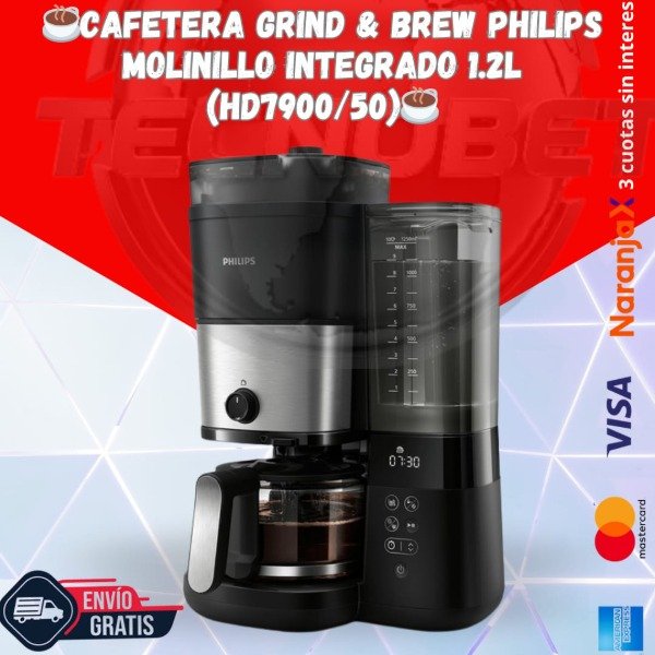 Producto - CAFETERA PHILIPS GRIND Y BREW (HD7900/50)