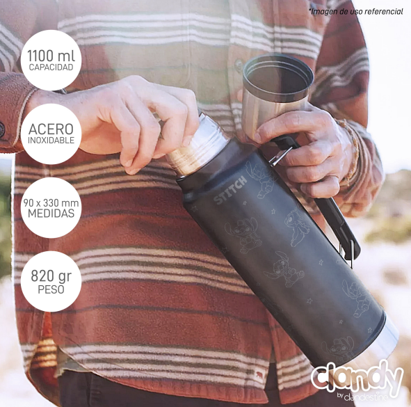 Producto - TERMO DISNEY STICHT ACERO INOX. 1100ML 7220