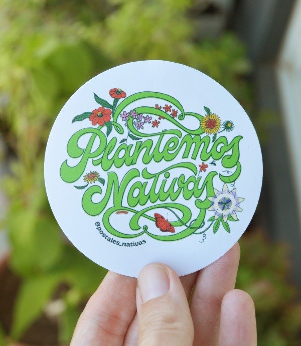Producto - Sticker blanco UV - Plantemos nativas