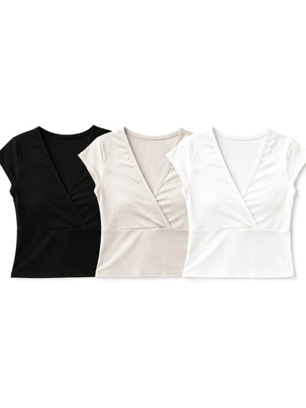 Producto - Remera Escote Cruzado Mangas Cortas