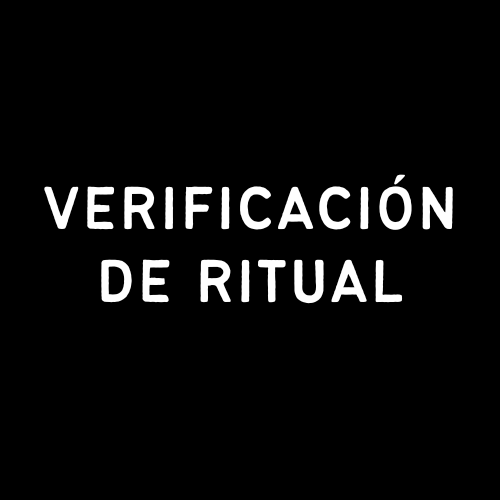 Producto - VERIFICACIÓN RITUAL