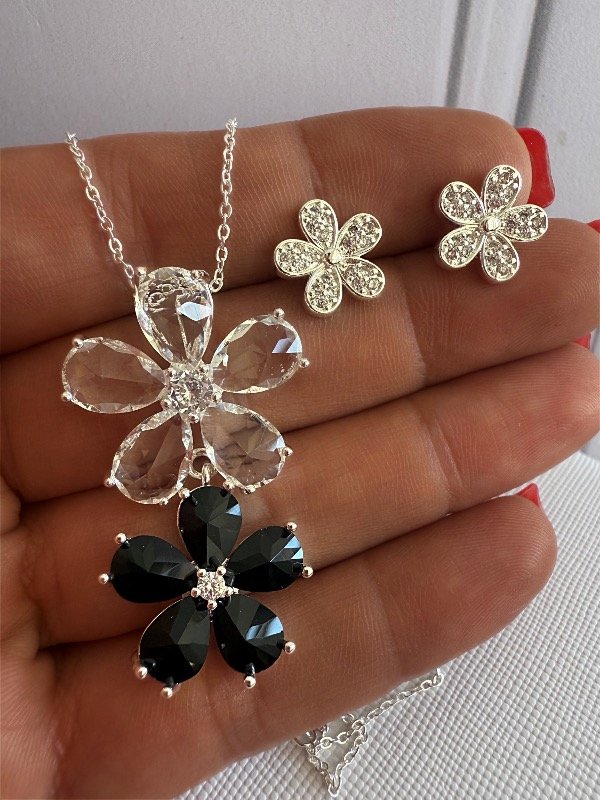 Producto - Set Flower Silver Plata