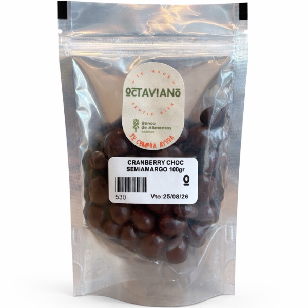 Producto - CRANBERRY CHOCOLATE SEMIAMARGO 100gr