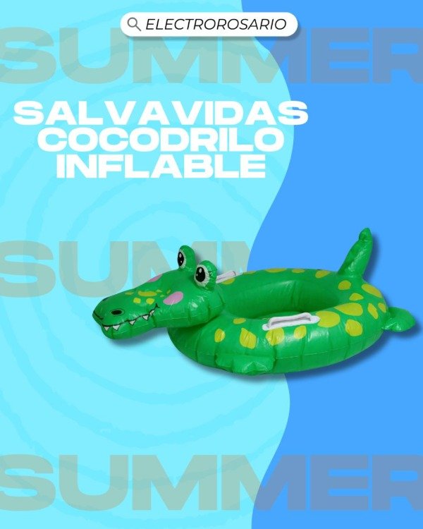 Producto - SALVAVIDAS COCODRILO INFLABLE