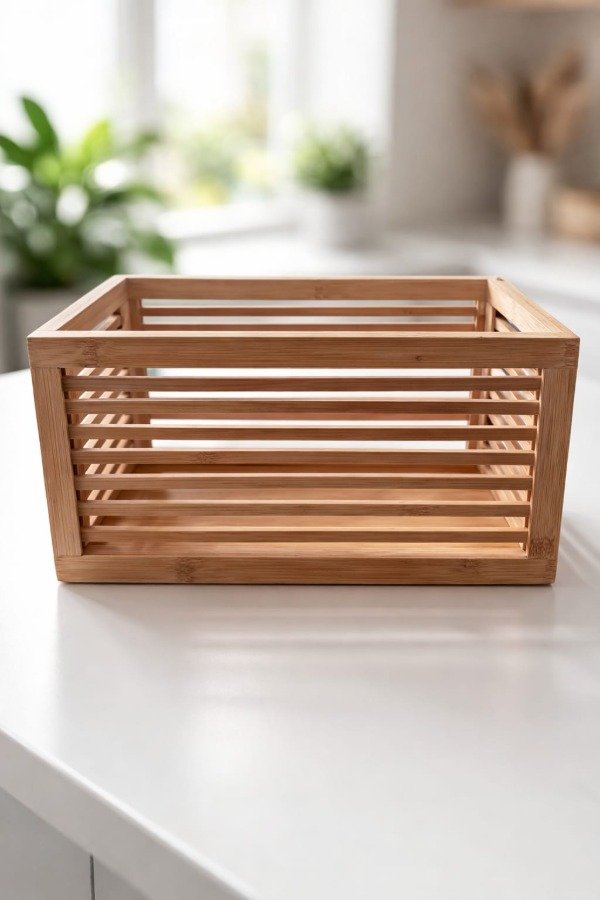 Producto - Canasto Organizador de Bambú Natural