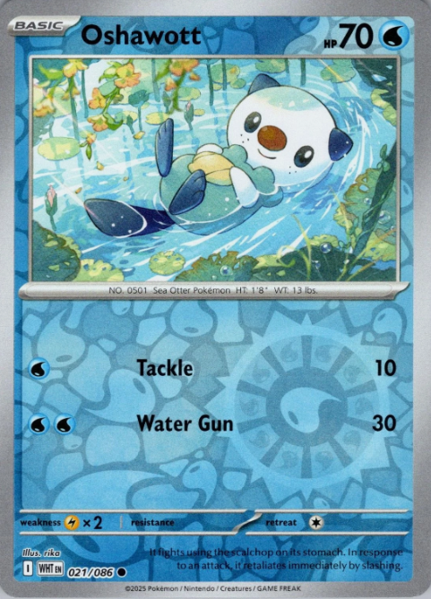 Producto - Oshawott - 021/086 - White Flare - Reverse Holo