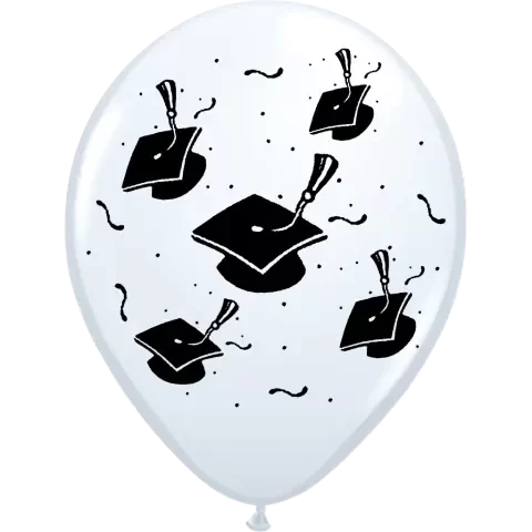 Producto - Globos egresados blancos x5