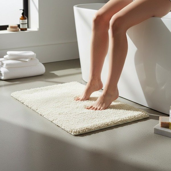 Producto - ALFOMBRA PREMIUM SHAGGY CON ANTIDESLIZANTE IMPORTADA  RECTANGULAR 40X60 CM